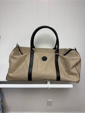 Vintage 80s/90s Fendi Uomo Parfums Pinstripe Large Duffle Bag GWP